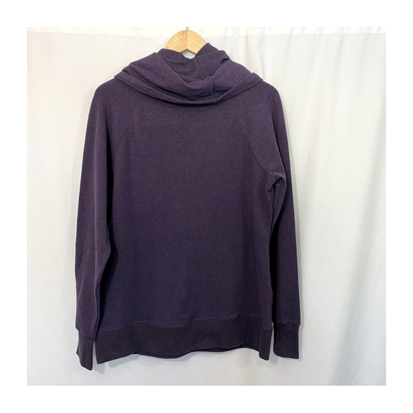 NWT L.L. Bean Cozy Cowl Neck Pullover Sweater in Purple Heather - Picture 5 of 10